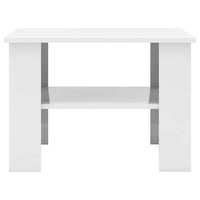 Tavolino da Salotto Bianco Lucido 60x60x42 cm Legno Multistrato 800213
