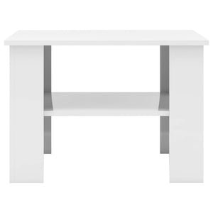 Tavolino da Salotto Bianco Lucido 60x60x42 cm Legno Multistrato 800213