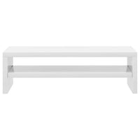 Supporto Monitor Bianco Lucido 42x24x13 cm in Legno Multistrato 800222