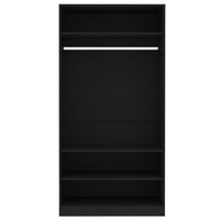 Armadio Nero 100x50x200 cm in Legno Multistrato 800226