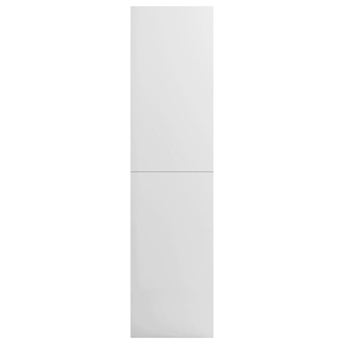 Armadio Bianco Lucido 100x50x200 cm in Legno Multistrato 800231
