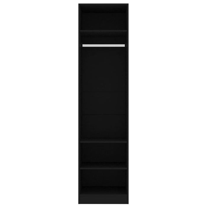 Armadio Nero 50x50x200 cm in Legno Multistrato 800235
