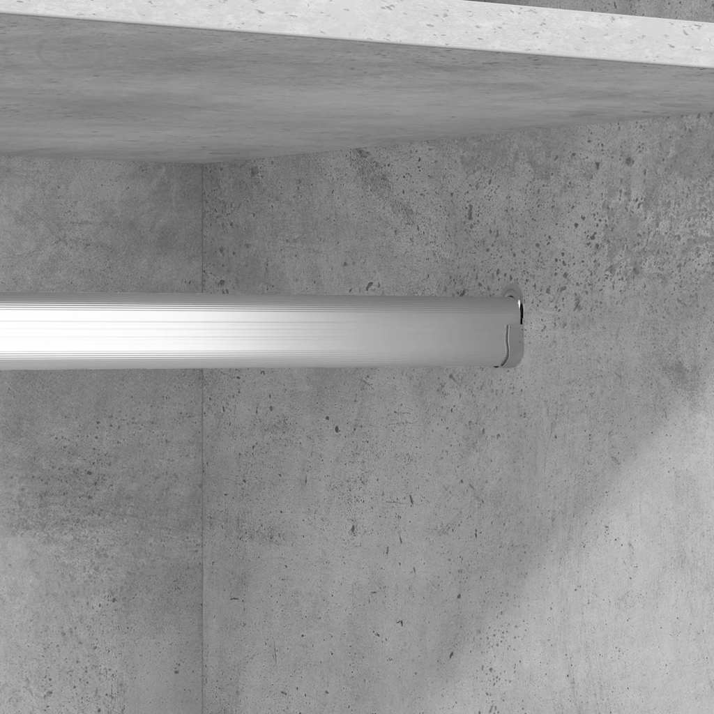 Armadio Grigio Cemento 50x50x200 cm in Legno Multistrato 800238