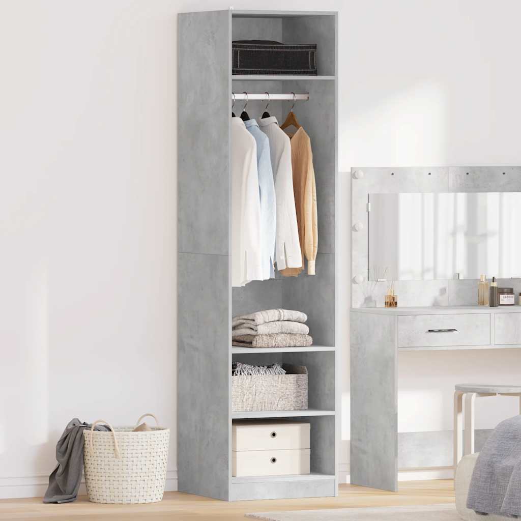 Armadio Grigio Cemento 50x50x200 cm in Legno Multistratocod mxl 79545