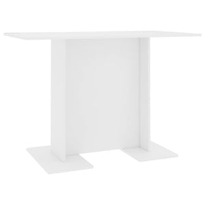Tavolo da Pranzo Bianco 110x60x75 cm in Legno Multistrato 800243
