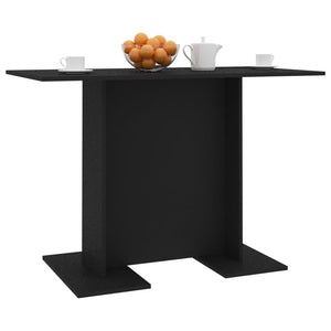 Tavolo da Pranzo Nero 110x60x75 cm in Legno Multistrato 800244