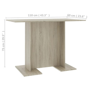 Tavolo da Pranzo Rovere Sonoma 110x60x75cm in Legno Multistrato 800246