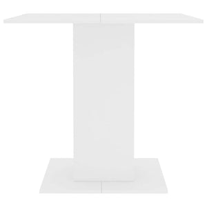 Tavolo da Pranzo Bianco 80x80x75 cm in Legno Multistrato 800252