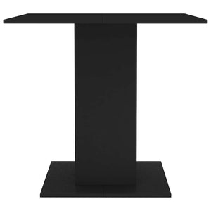 Tavolo da Pranzo Nero 80x80x75 cm in Legno Multistrato 800253