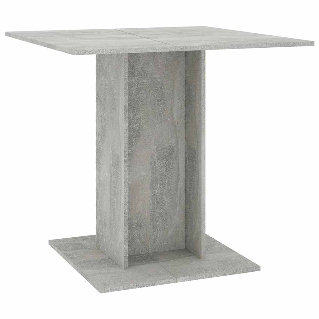 Tavolo da Pranzo Grigio Cemento 80x80x75 cm Legno Multistrato 800256
