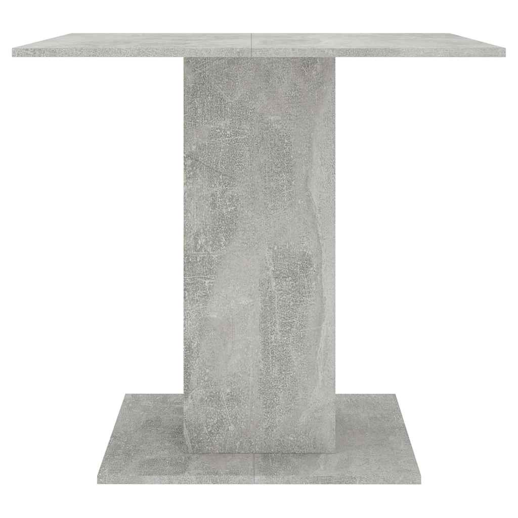 Tavolo da Pranzo Grigio Cemento 80x80x75 cm Legno Multistrato 800256