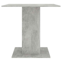 Tavolo da Pranzo Grigio Cemento 80x80x75 cm Legno Multistrato 800256