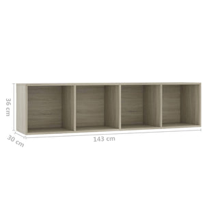 Libreria/Mobile TV Rovere Sonoma 143x30x36 cm 800264