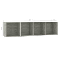 Libreria/Mobile TV Grigio Cemento 143x30x36 cm cod mxl 33032