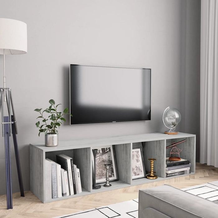 Libreria/Mobile TV Grigio Cemento 143x30x36 cm cod mxl 33032