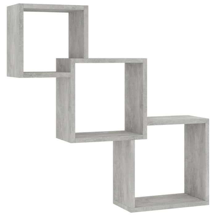 Mensole a Muro Cubiche Grigio Cemento 68x15x68cm Multistrato 800274