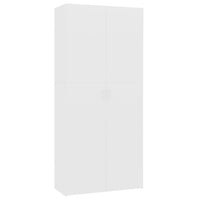 Scarpiera Bianca 80x35,5x180 cm in Legno Multistrato 800288