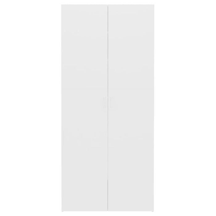 Scarpiera Bianca 80x35,5x180 cm in Legno Multistrato 800288