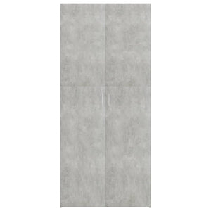 Scarpiera Grigio Cemento 80x35,5x180 cm in Legno Multistrato 800292