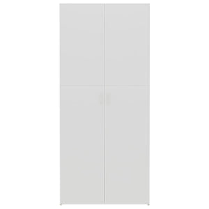 Scarpiera Bianca Rovere Sonoma 80x35,5x180cm Legno Multistrato 800293