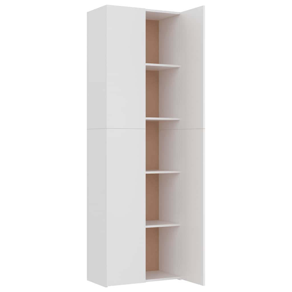 Armadio per Ufficio Bianco 60x32x190 cm in Legno Multistrato