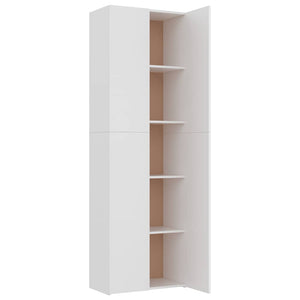 Armadio per Ufficio Bianco 60x32x190 cm in Legno Multistrato
