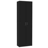 Armadio per Ufficio Nero 60x32x190 cm in Legno Multistrato 800298