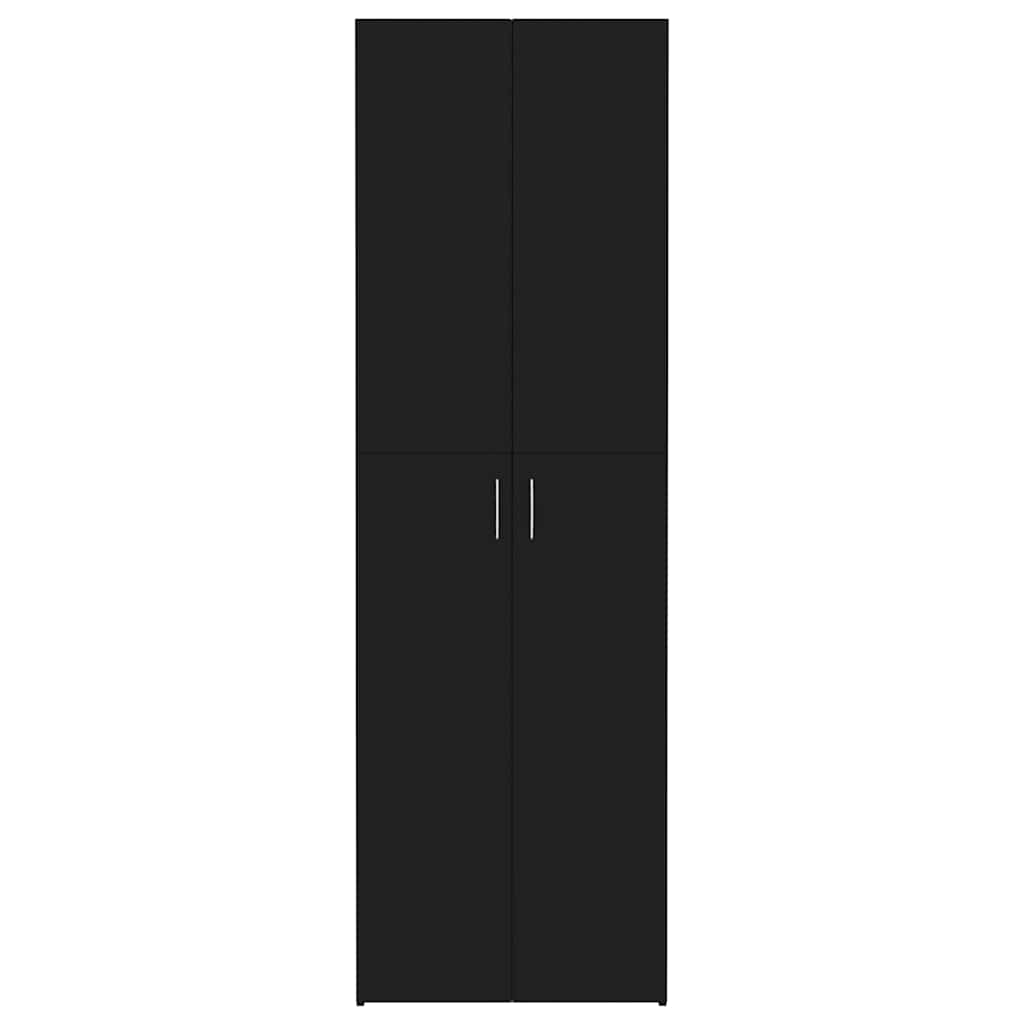 Armadio per Ufficio Nero 60x32x190 cm in Legno Multistrato 800298