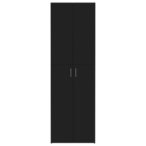 Armadio per Ufficio Nero 60x32x190 cm in Legno Multistrato 800298