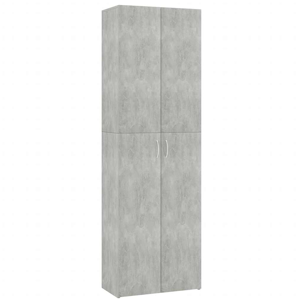 Armadio da Ufficio Grigio Cemento 60x32x190cm Legno Multistrato 800301