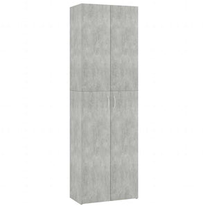 Armadio da Ufficio Grigio Cemento 60x32x190cm Legno Multistrato 800301