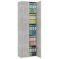 Armadio da Ufficio Grigio Cemento 60x32x190cm Legno Multistrato 800301