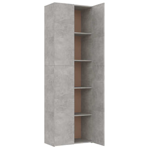 Armadio da Ufficio Grigio Cemento 60x32x190cm Legno Multistrato 800301