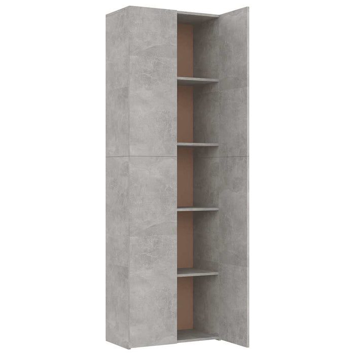Armadio da Ufficio Grigio Cemento 60x32x190cm Legno Multistrato 800301