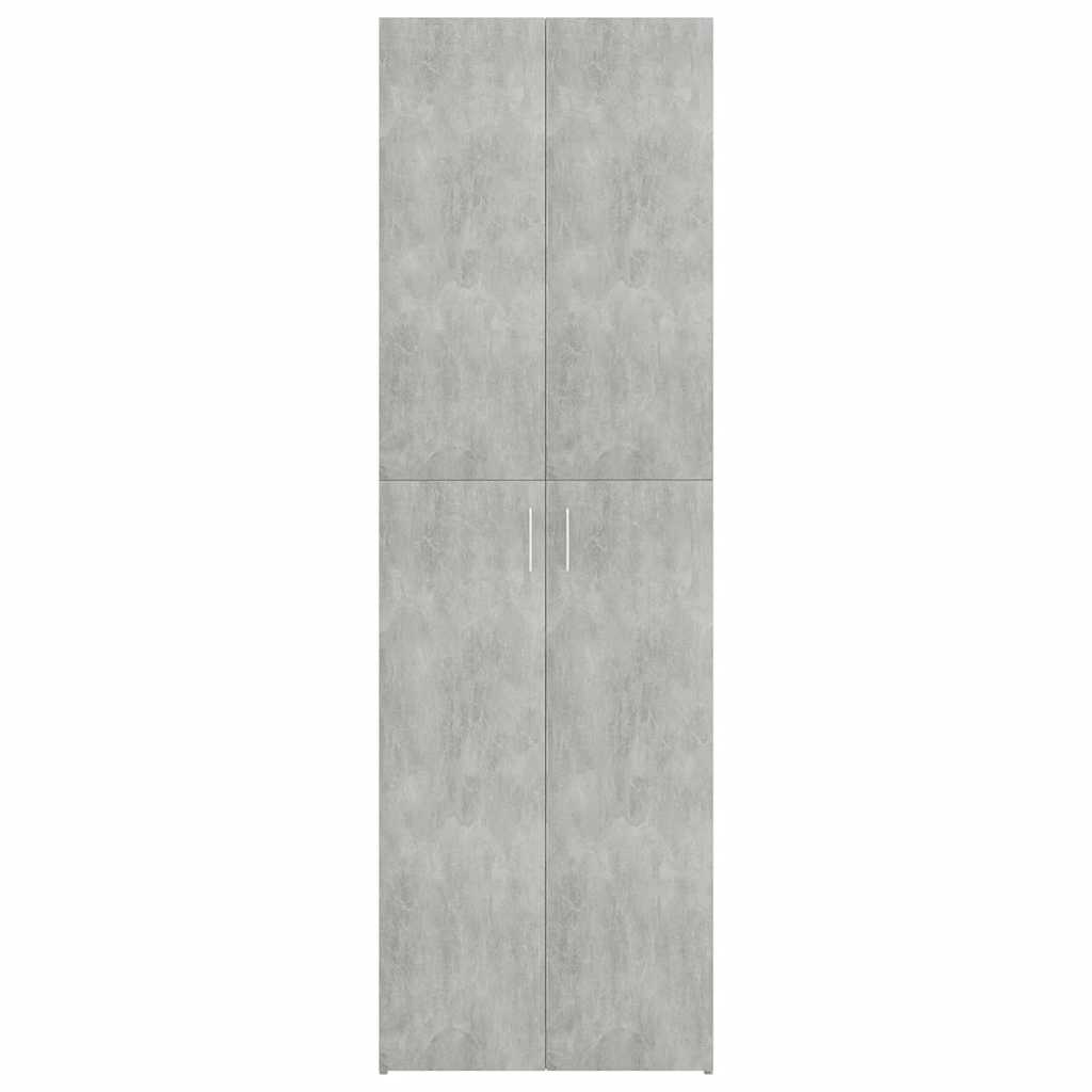 Armadio da Ufficio Grigio Cemento 60x32x190cm Legno Multistrato 800301