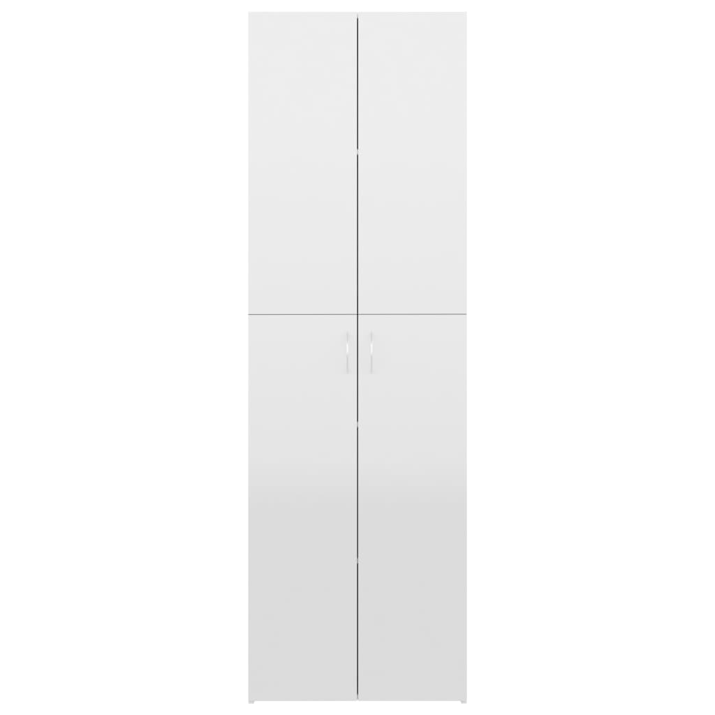 Armadio per Ufficio Bianco Lucido 60x32x190cm Legno Multistrato 800303