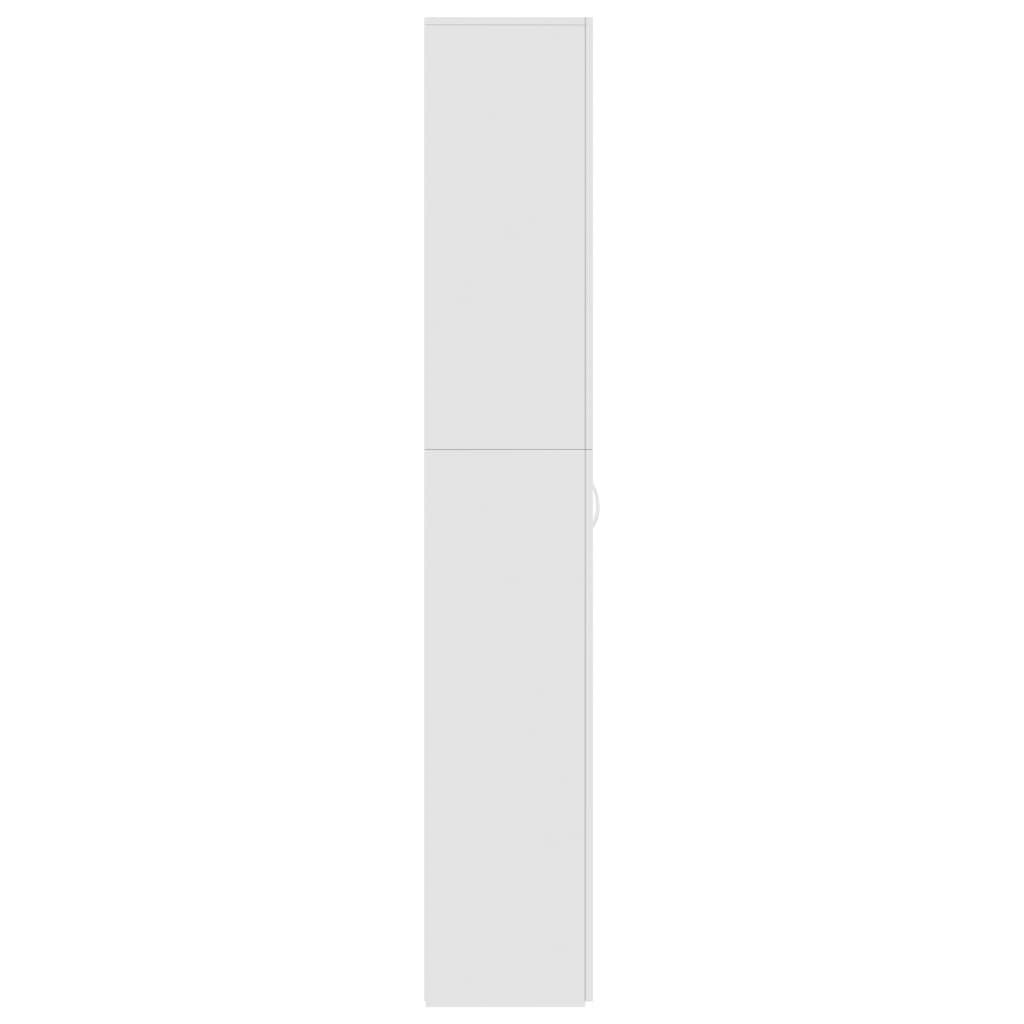 Armadio per Ufficio Bianco Lucido 60x32x190cm Legno Multistrato 800303