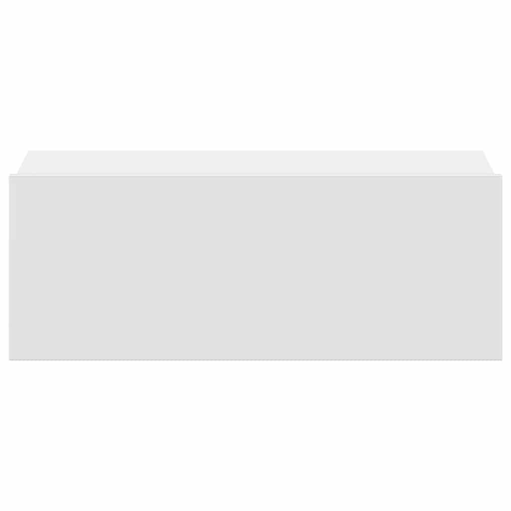 Comodino Pensile Bianco 40x30x15 cm in Legno Multistrato cod mxl 31313