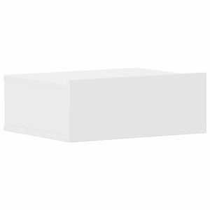 Comodini Pensili 2pz Bianchi 40x30x15 cm in Legno Multistrato 800307