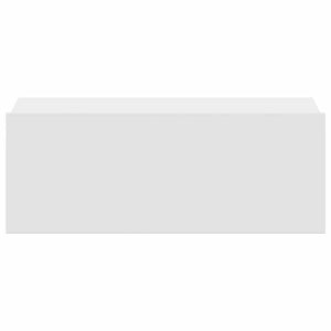 Comodini Pensili 2pz Bianchi 40x30x15 cm in Legno Multistrato 800307