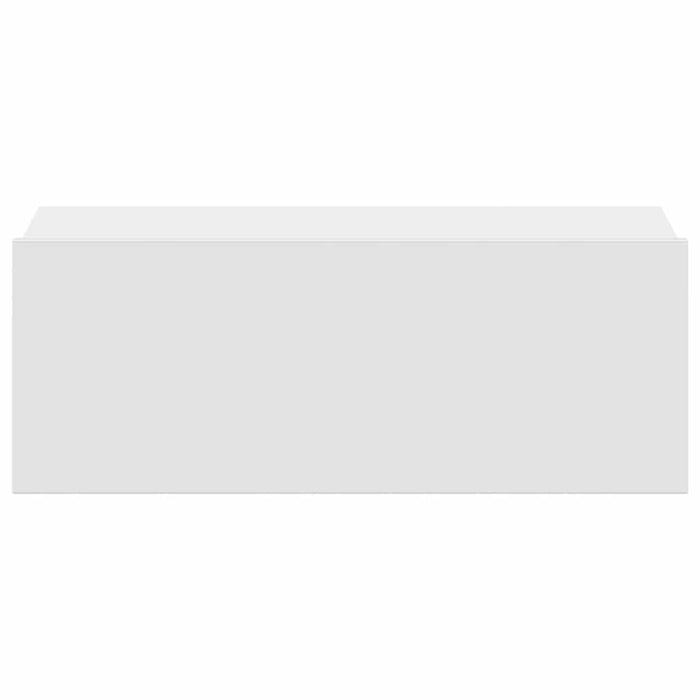 Comodini Pensili 2pz Bianchi 40x30x15 cm in Legno Multistrato 800307