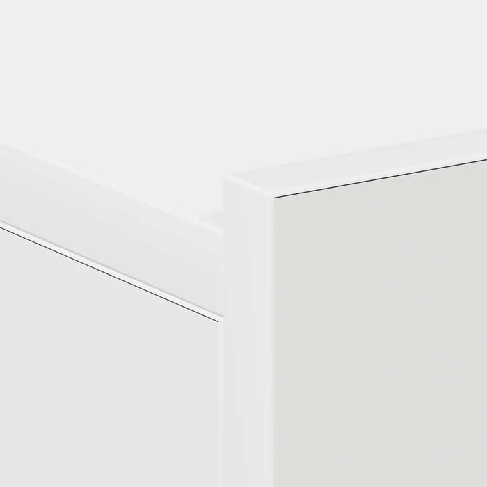 Comodini Pensili 2pz Bianchi 40x30x15 cm in Legno Multistrato 800307