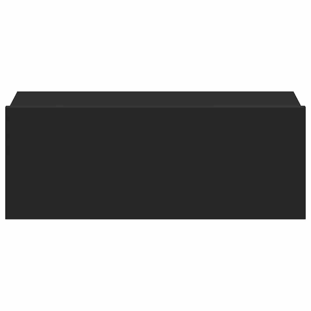 Comodini Pensili 2 pz Neri 40x30x15 cm in Truciolato cod mxl 53864