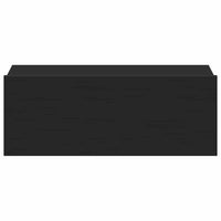 Comodini Pensili 2pz Neri 40x30x15 cm in Legno Multistrato 800309