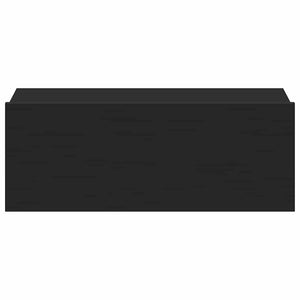 Comodini Pensili 2pz Neri 40x30x15 cm in Legno Multistrato 800309
