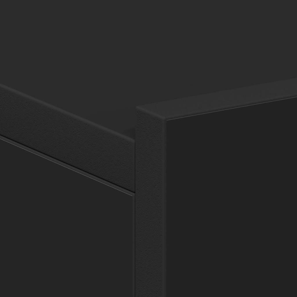 Comodini Pensili 2pz Neri 40x30x15 cm in Legno Multistrato 800309