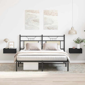 Comodini Pensili 2 pz Neri 40x30x15 cm in Truciolato cod mxl 53864