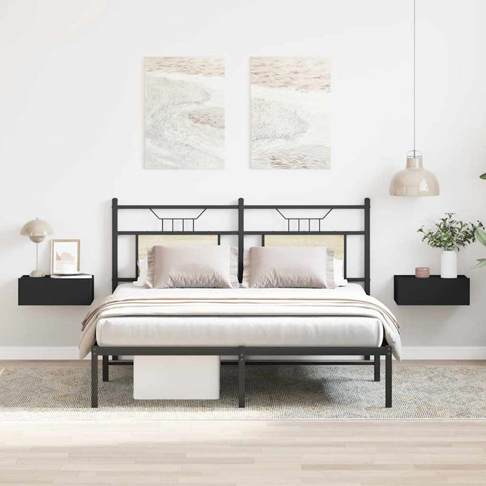 Comodini Pensili 2 pz Neri 40x30x15 cm in Truciolato cod mxl 53864