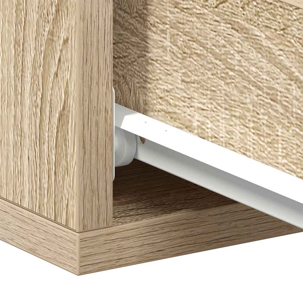 Comodino Pensile Rovere Sonoma 40x30x15 cm in Legno Multistrato 800312