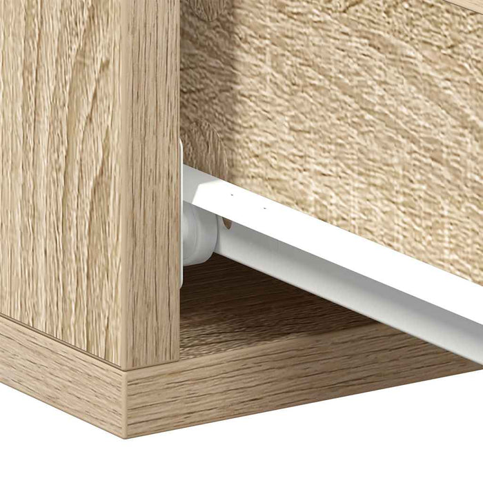 Comodino Pensile Rovere Sonoma 40x30x15 cm in Legno Multistrato 800312